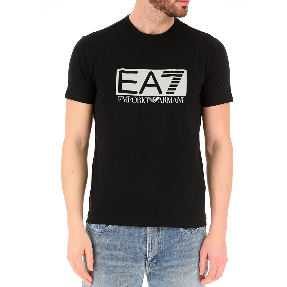 Tricou bărbătesc EA7 EMPORIO ARMANI JERSEY T-SHIRT 3XL Negru photo 3